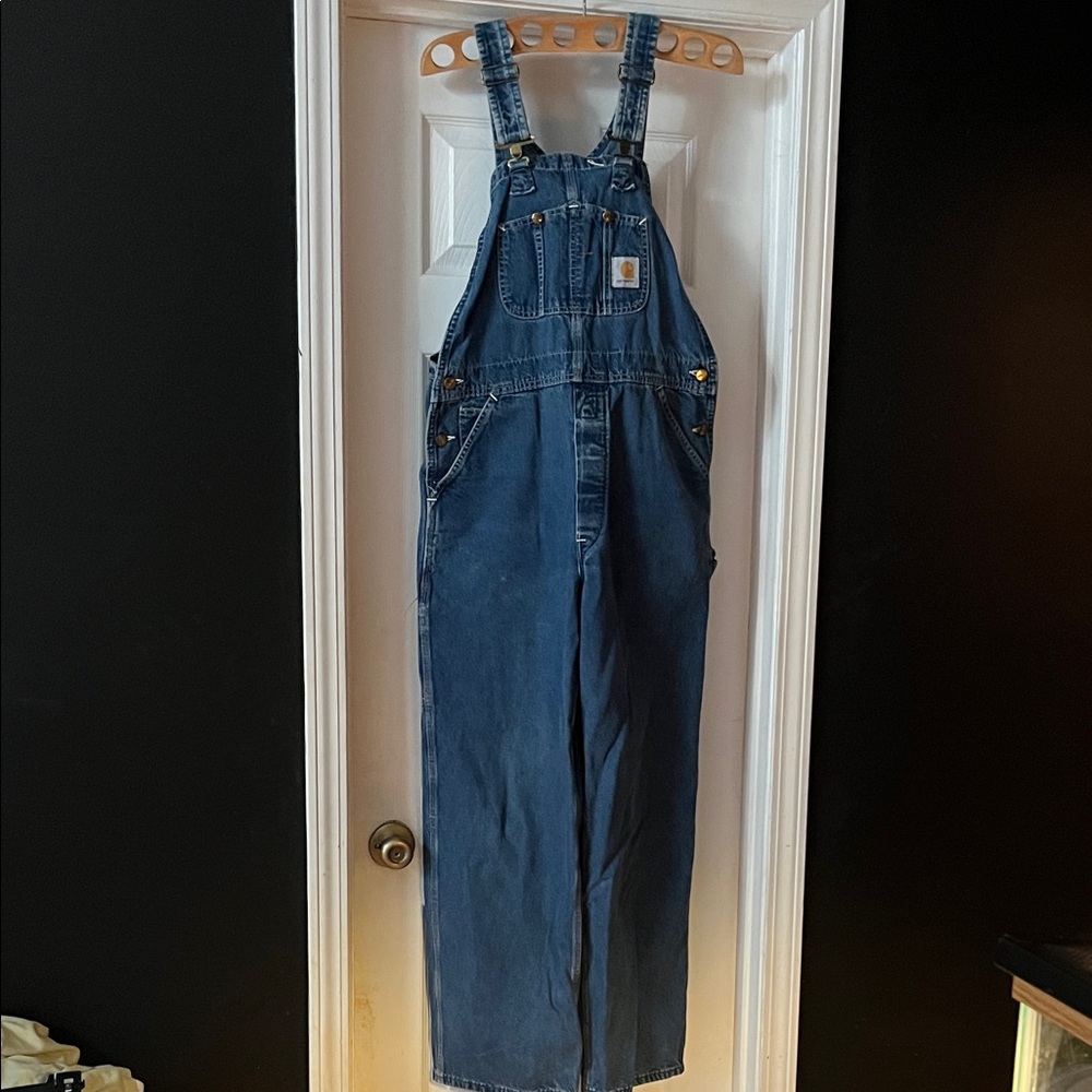 Vintage Carhartt Blue Denim Bib Overalls